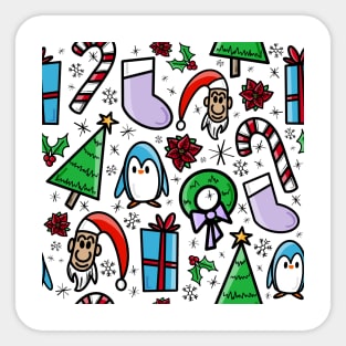 Christmas Motif Pattern Sticker